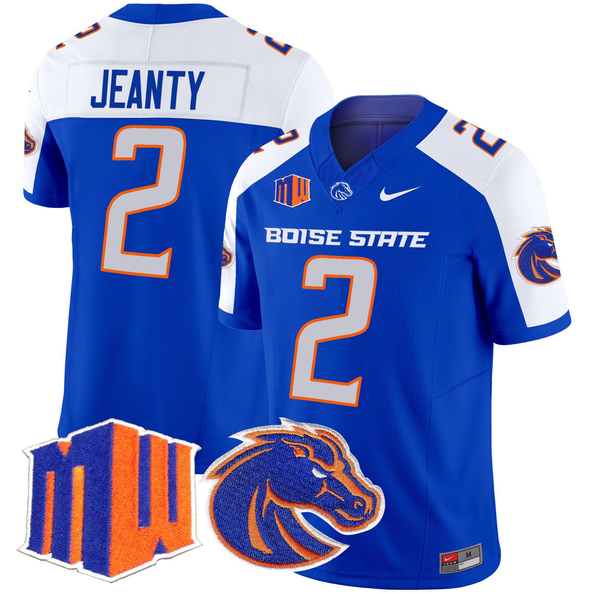 Men Boise State Broncos #2 Jeanty Blue Nike 2024 Vapor Limited NCAA Jersey->more ncaa teams->NCAA Jersey
